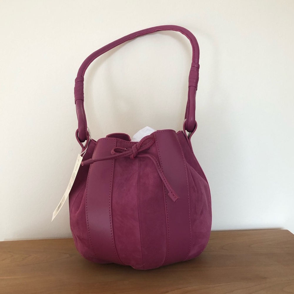 Sezane Lola Bucket bag in Two-Tone Anemone